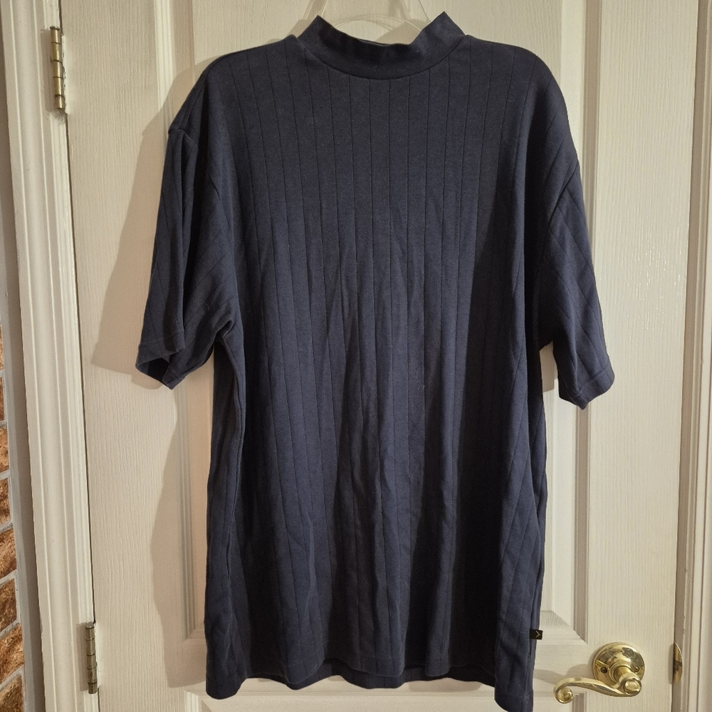 Callaway Golf Black Ribbed Mock Turtleneck Shirt L